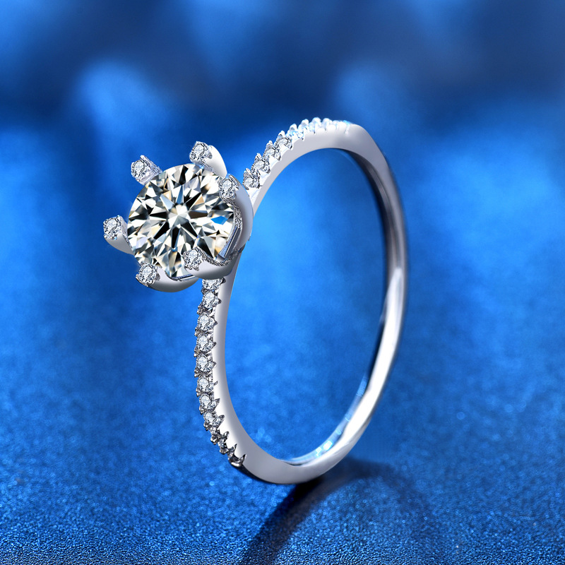Moissanite Engagement Ring 1 Carat - S925 結婚指輪 婚約指輪 モアサナイトリング 高級 1カラット
