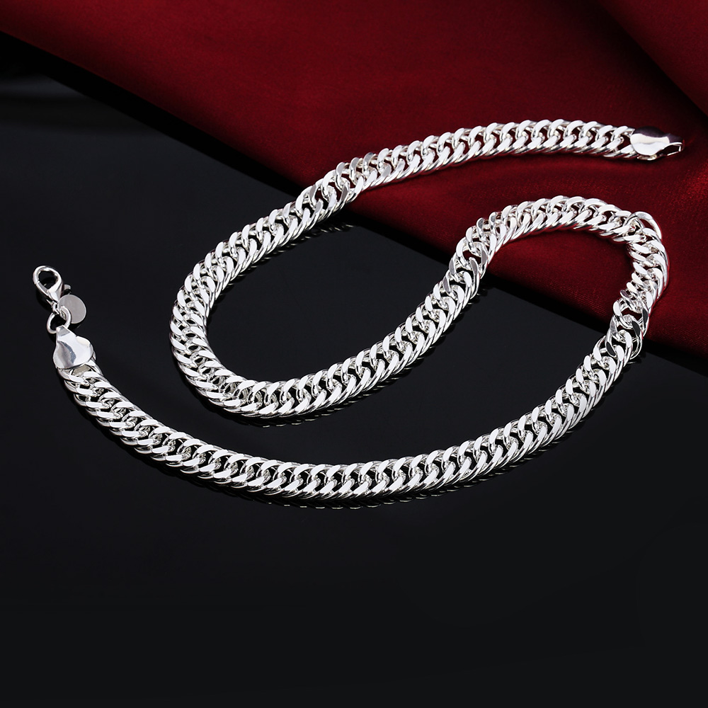 新しい 925 スターリングシルバー 20/22/24 イン - Cuban Link Chain 12Mm のレビューと価格