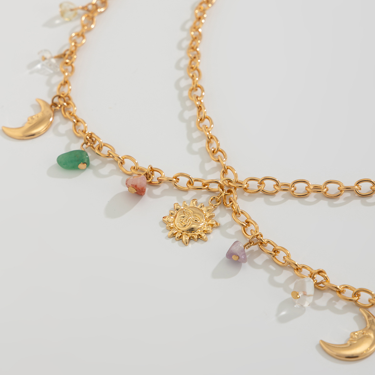 自由奔放に生きるスタームーン太陽ペンダントウエストチェーン  - Body Jewelry のレビューと価格