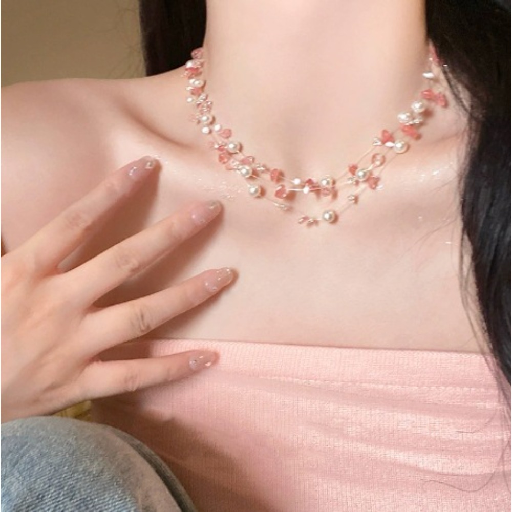 カラフルなヒトデシェルパールチョーカーネックレス女性ガールズ - Layered Pendant Necklace Aesthetic のレビューと価格
