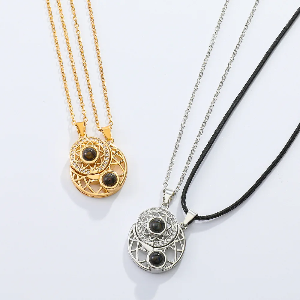 2個セット 磁気 カップル マッチング ネックレス 100ヶ - Magnetic Couple Matching Necklaces のレビューと価格
