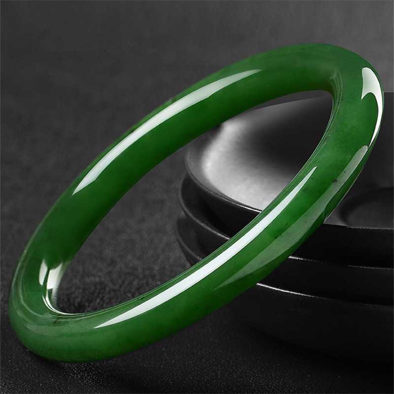 ジャスパー新疆薄型ほうれん草グリーンホータン翡翠丸型ブレスレ - Bracelets のレビューと価格