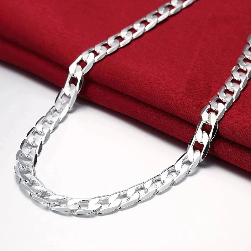 925スターリングシルバーネックレス メンズ レディース 1 - Cuban Link Chain 12Mm のレビューと価格