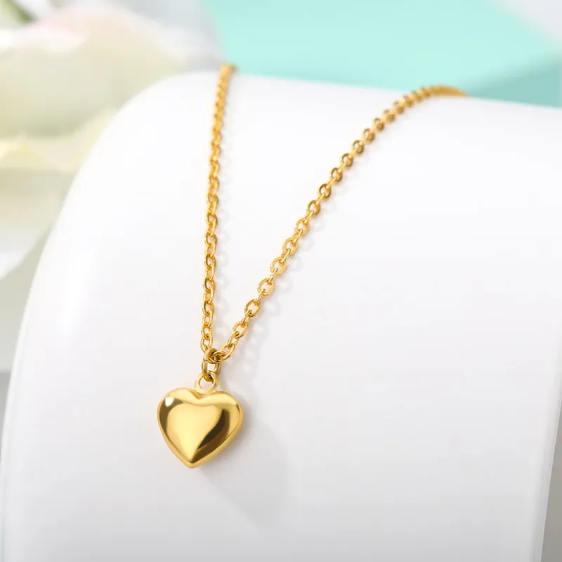 ファッションネックレス 2022 女性ステンレス鋼ラブハート - Heart Locket Necklace Photo のレビューと価格