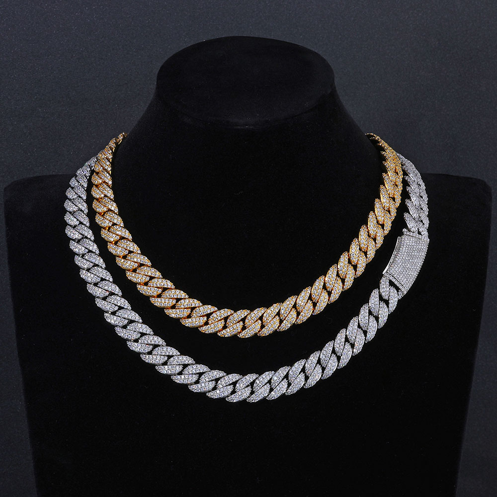 ESKEEM 新スタイル 13 ミリメートルアイスアウトキュ - Cuban Link Chain 12Mm のレビューと価格